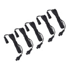 5pcs 4.9ft Deck Light Extension Cable IP67 Waterproof Extension Cord with Male and Female 3Pin Connectors for Outdoor