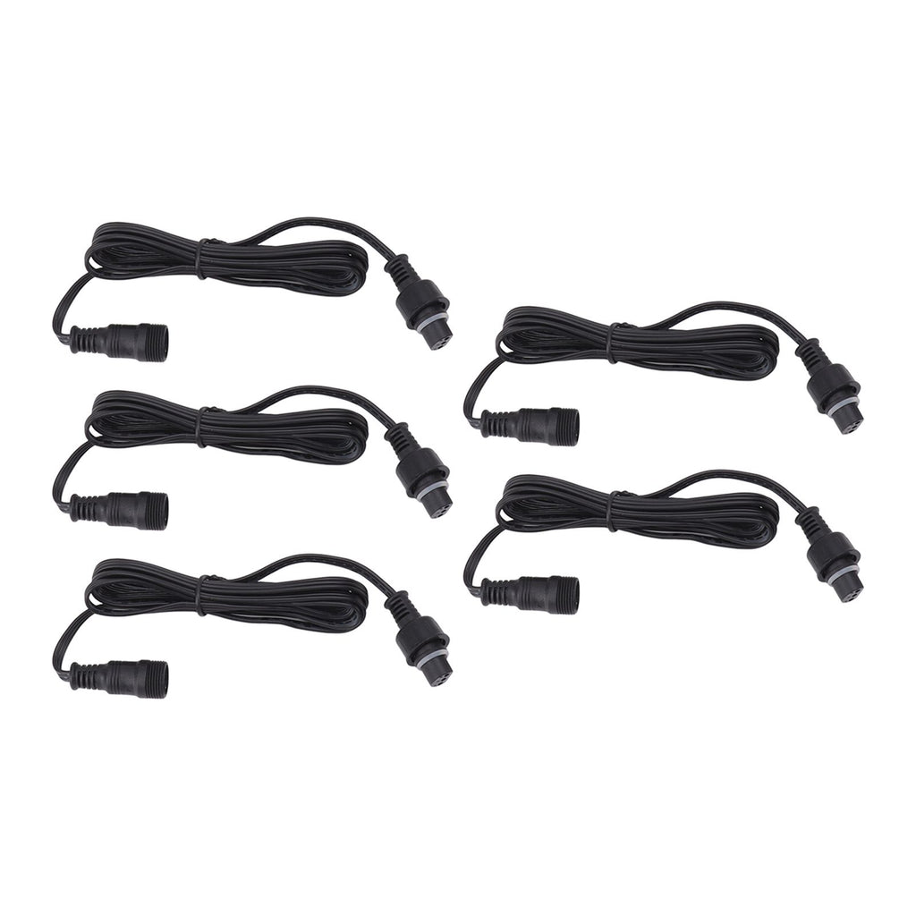 5pcs 4.9ft Deck Light Extension Cable IP67 Waterproof Extension Cord with Male and Female 3Pin Connectors for Outdoor
