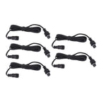 5pcs 4.9ft Deck Light Extension Cable IP67 Waterproof Extension Cord with Male and Female 3Pin Connectors for Outdoor