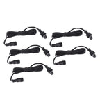 5pcs 4.9ft Deck Light Extension Cable IP67 Waterproof Extension Cord with Male and Female 3Pin Connectors for Outdoor