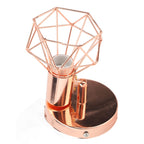 Swing Arm Wall Lamp 350 Degree Rotary Cage Shade Iron E14 Wall Lamp Holder for Rose Gold 85‑265V