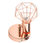 Swing Arm Wall Lamp 350 Degree Rotary Cage Shade Iron E14 Wall Lamp Holder for Rose Gold 85‑265V