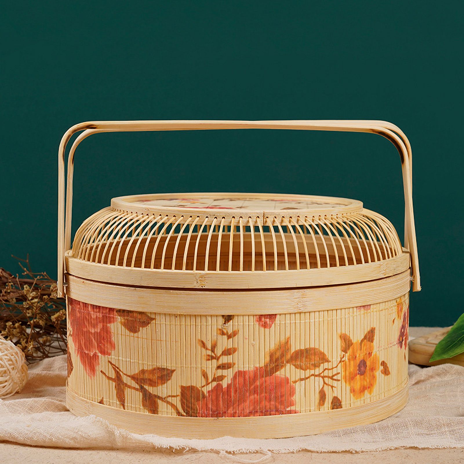 Rattan Small Bamboo Basket Hand Woven Children's Bamboo Woven Straw Bag