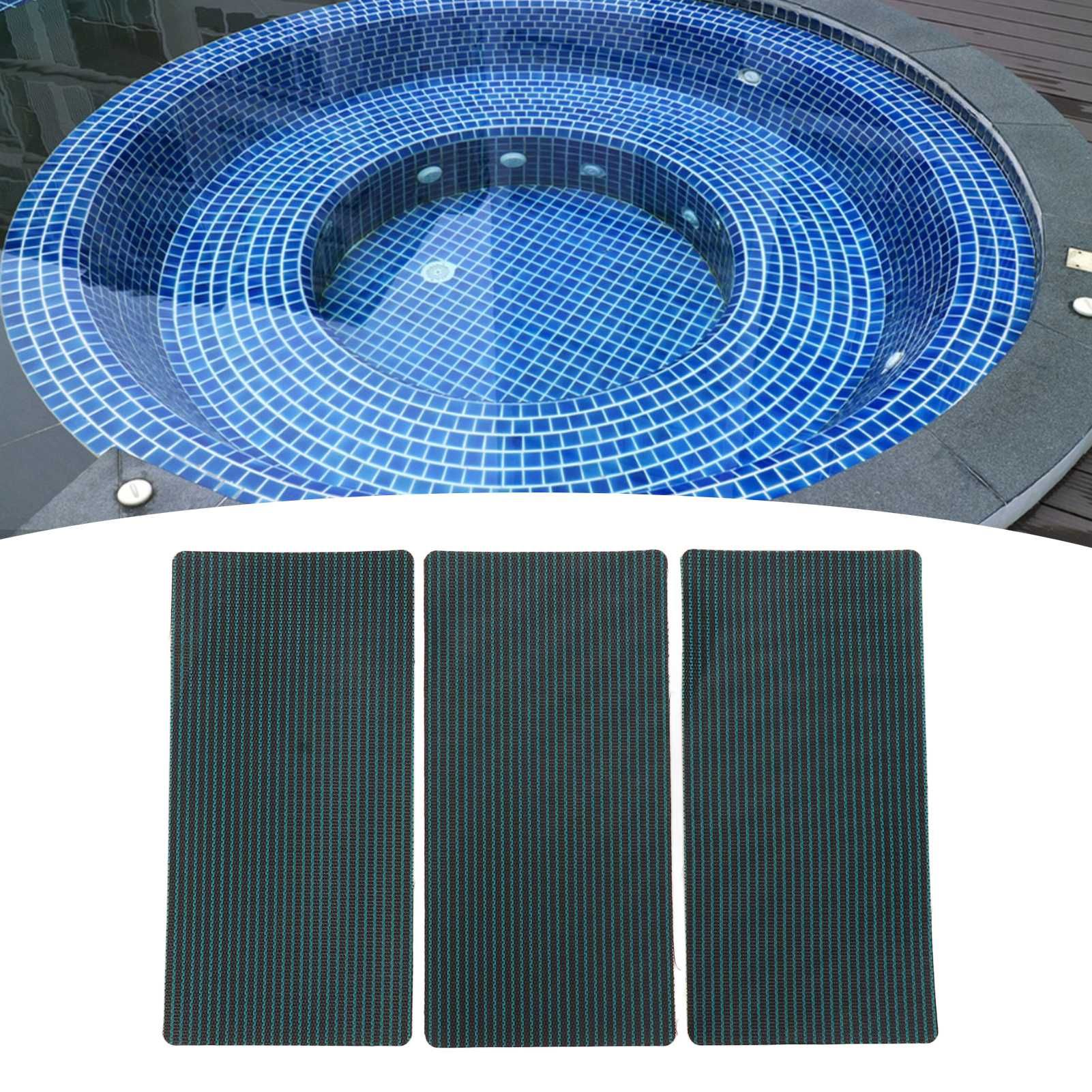 3 PCS Pool Patch Repair Kit Green PP Self Adhesive Pool Cover Patch Repair Kit for Swimming Pool S 4x8in