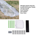 Greenhouse Hoops Grow Tunnel Long Garden Hoops Rust Free Fiberglass Garden Hoops Frame DIY Plant Support Garden Stakes