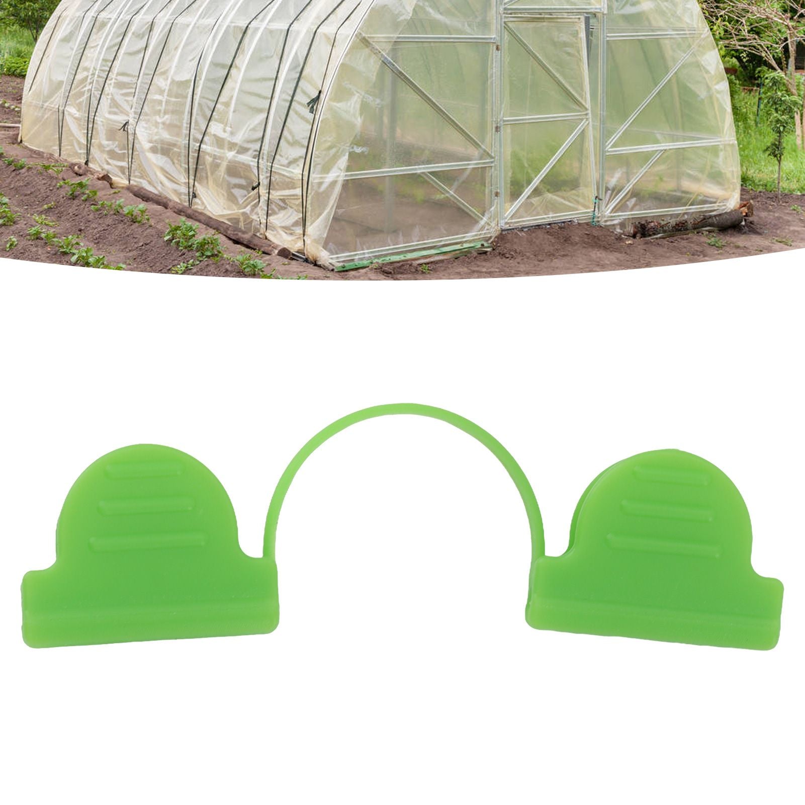 100PCS Greenhouse Arch Frame Double Head Plastic Clip Heating Press Film Clip Clamp 6mm