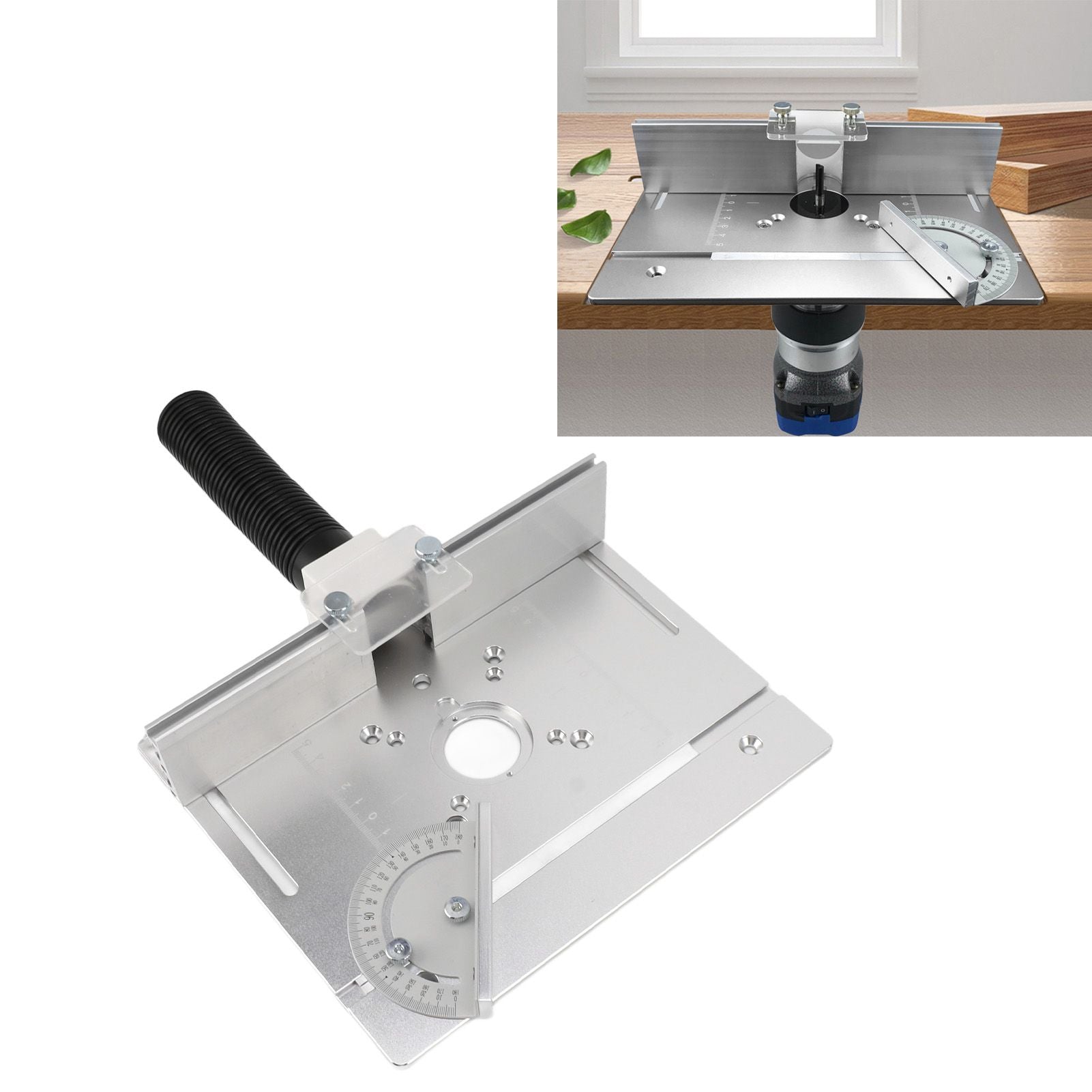 Aluminium Router Table Insert Plate Table for Woodworking Benches Router Plate Wood Tools Adjustable Milling Trimming Machine