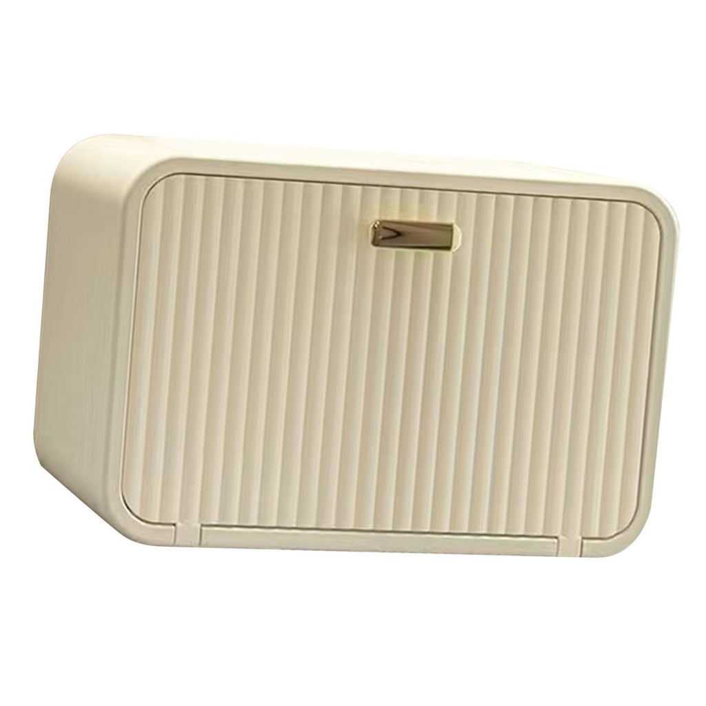 Tissue Box Cover Wall Mounted 2 in 1 Waterproof Tissue Holder Dispenser Box Cover for Bathroom Milky White