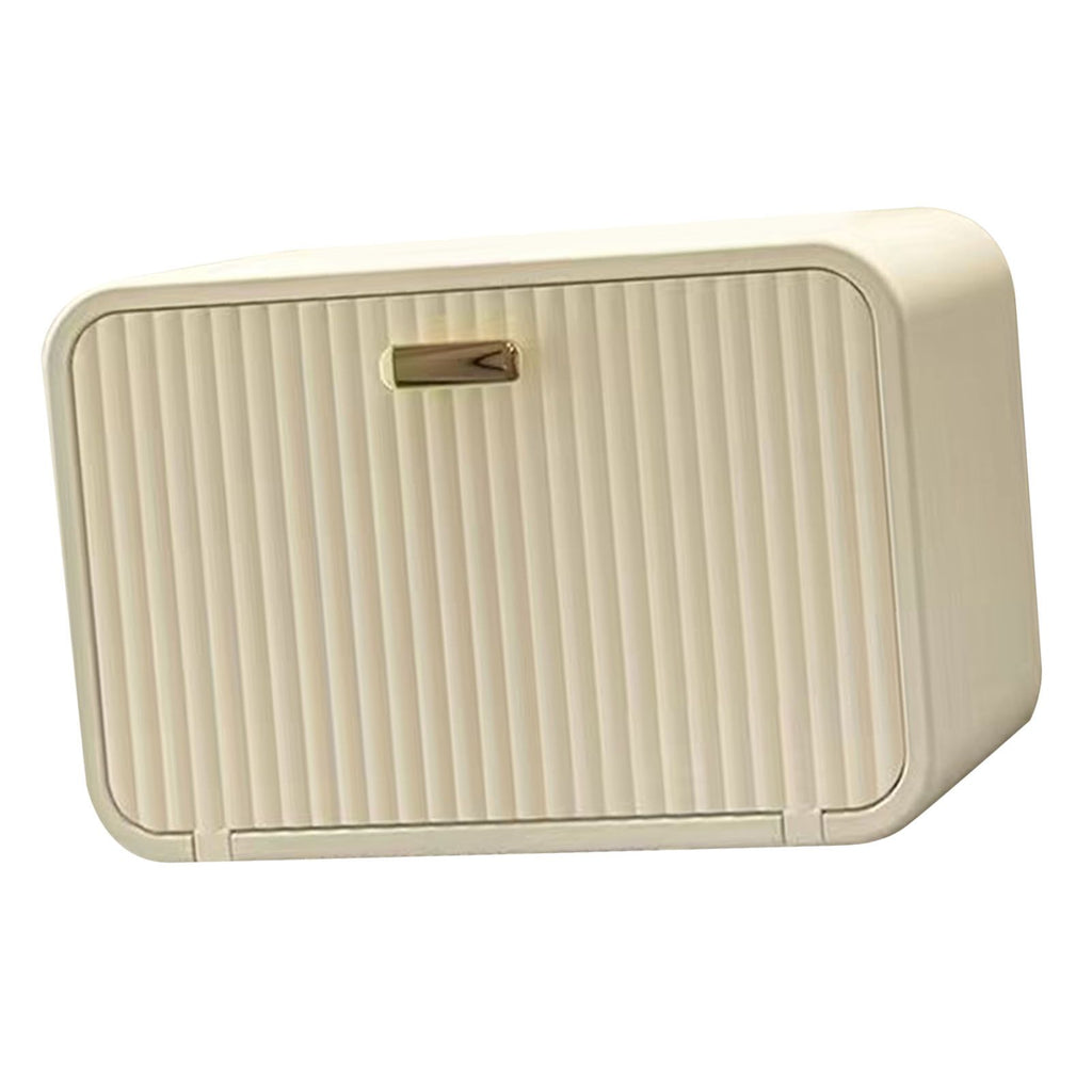 Tissue Box Cover Wall Mounted 2 in 1 Waterproof Tissue Holder Dispenser Box Cover for Bathroom Milky White