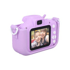Kids Camera Dual Camera 2.0in IPS Screen 1080P Video Camera Toy with 32G Memory Card Purple