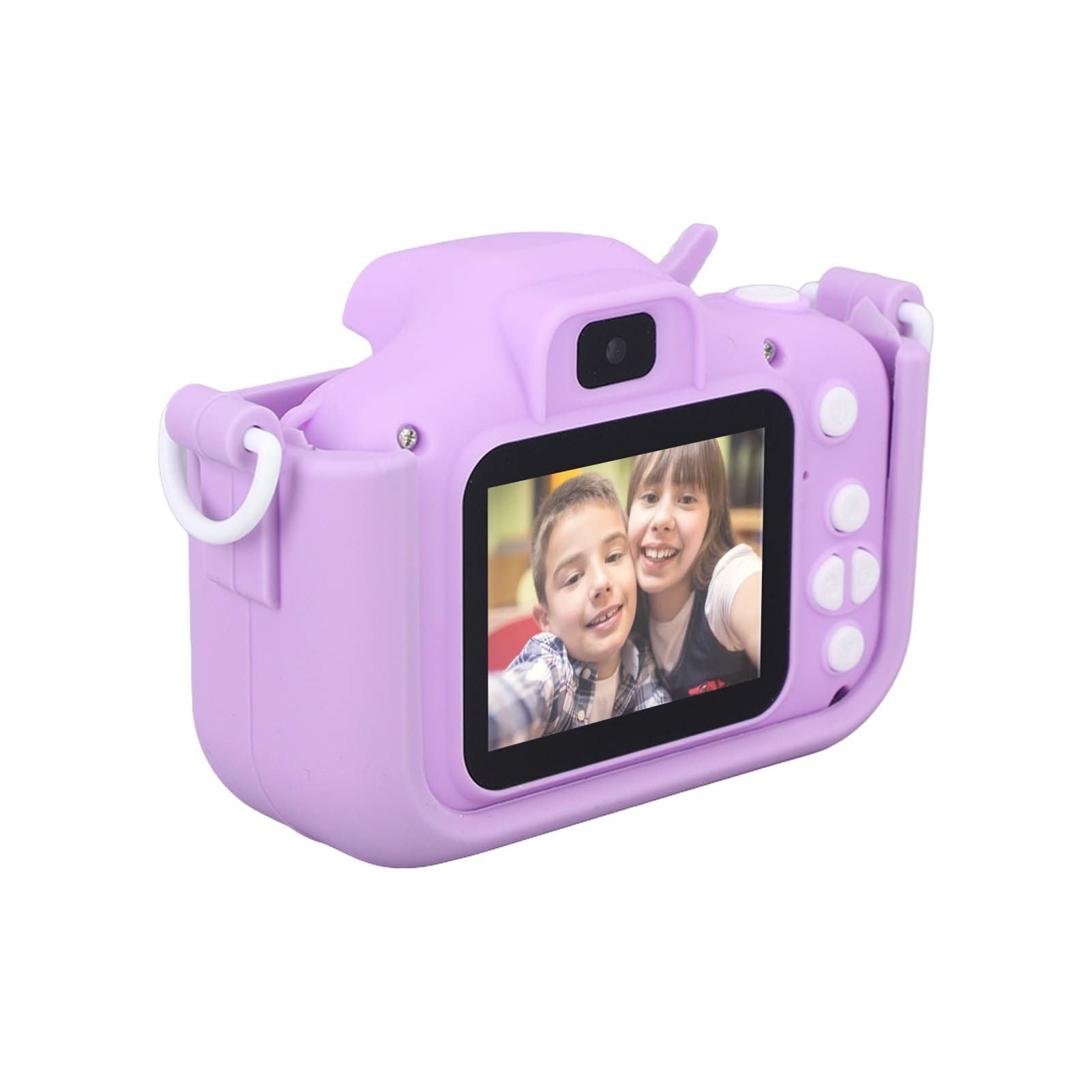 Kids Camera Dual Camera 2.0in IPS Screen 1080P Video Camera Toy with 32G Memory Card Purple