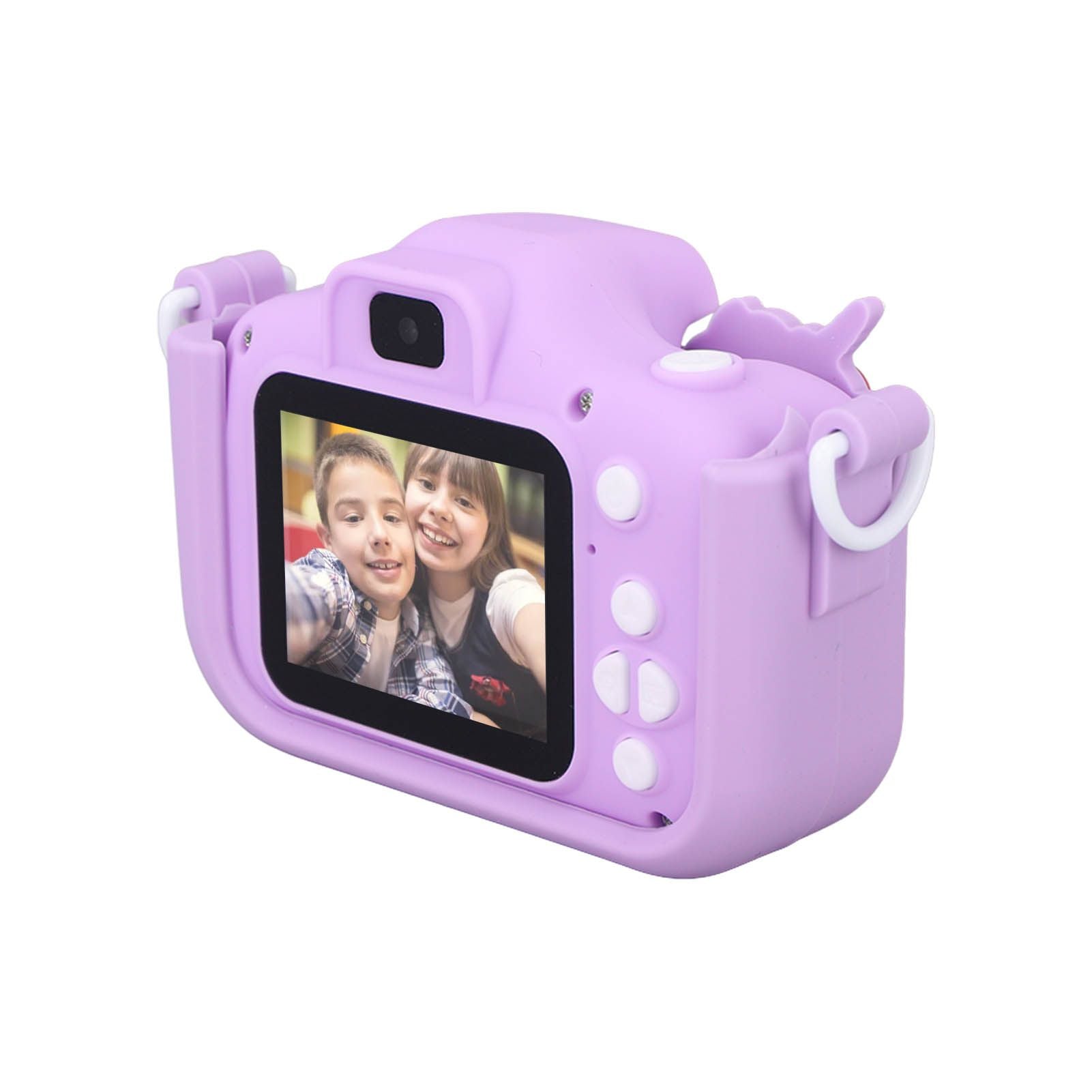 Kids Camera Dual Camera 2.0in IPS Screen 1080P Video Camera Toy with 32G Memory Card Purple