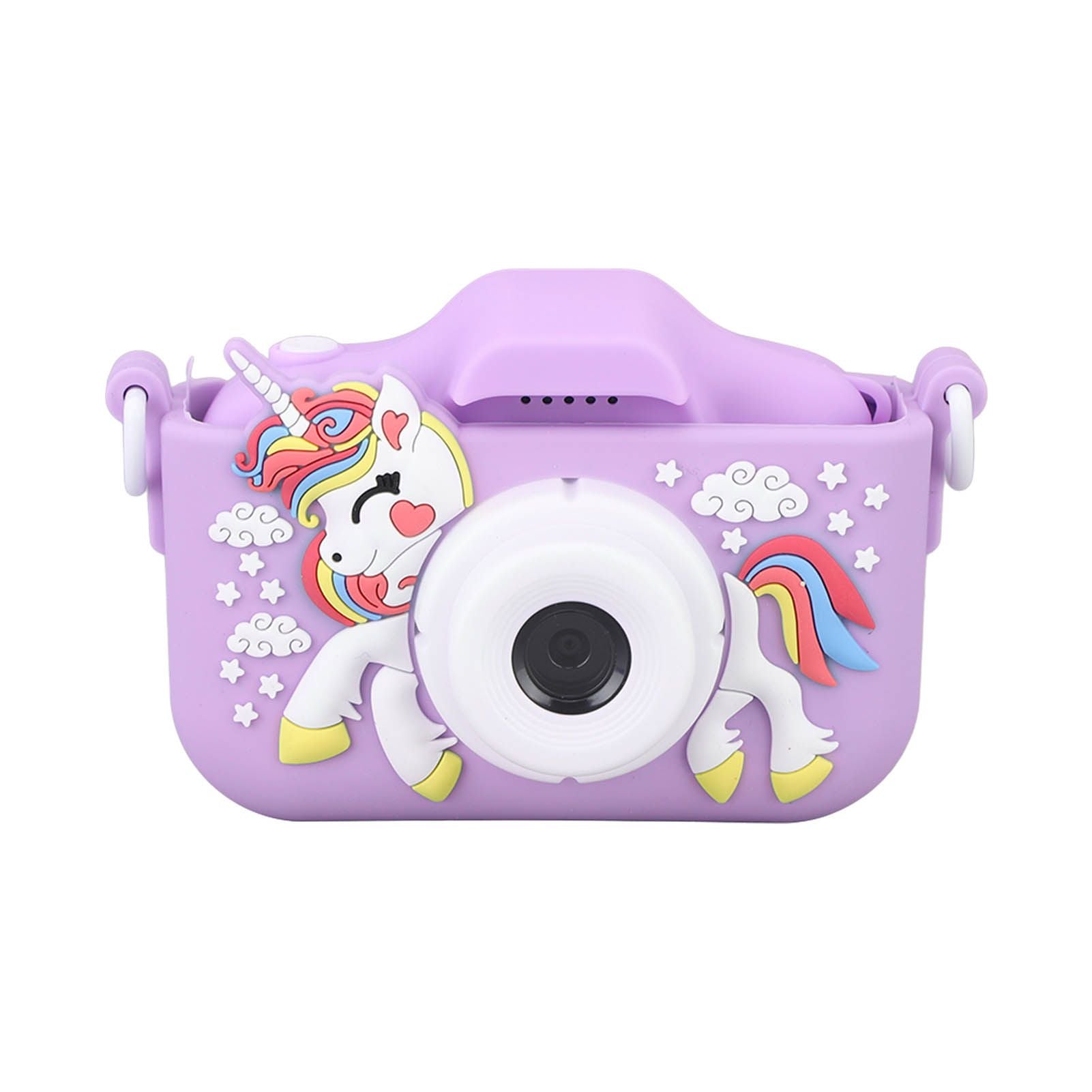 Kids Camera Dual Camera 2.0in IPS Screen 1080P Video Camera Toy with 32G Memory Card Purple