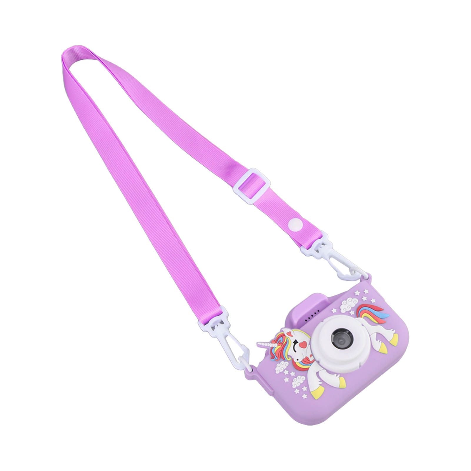 Kids Camera Dual Camera 2.0in IPS Screen 1080P Video Camera Toy with 32G Memory Card Purple