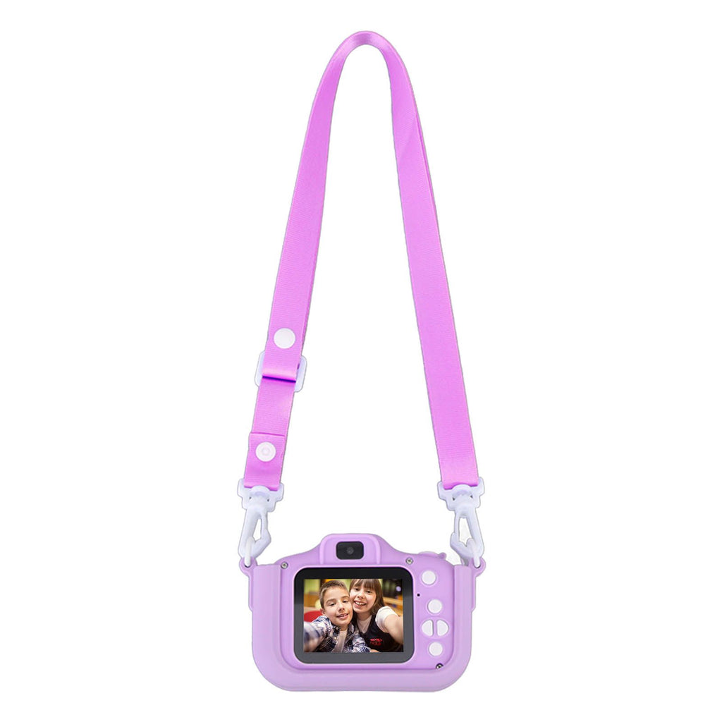 Kids Camera Dual Camera 2.0in IPS Screen 1080P Video Camera Toy with 32G Memory Card Purple