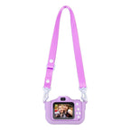 Kids Camera Dual Camera 2.0in IPS Screen 1080P Video Camera Toy with 32G Memory Card Purple
