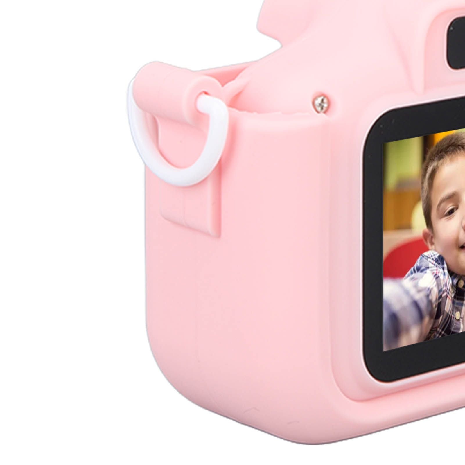 Kids Camera Dual Camera 2.0in IPS Screen 1080P Video Camera Toy with 32G Memory Card Pink