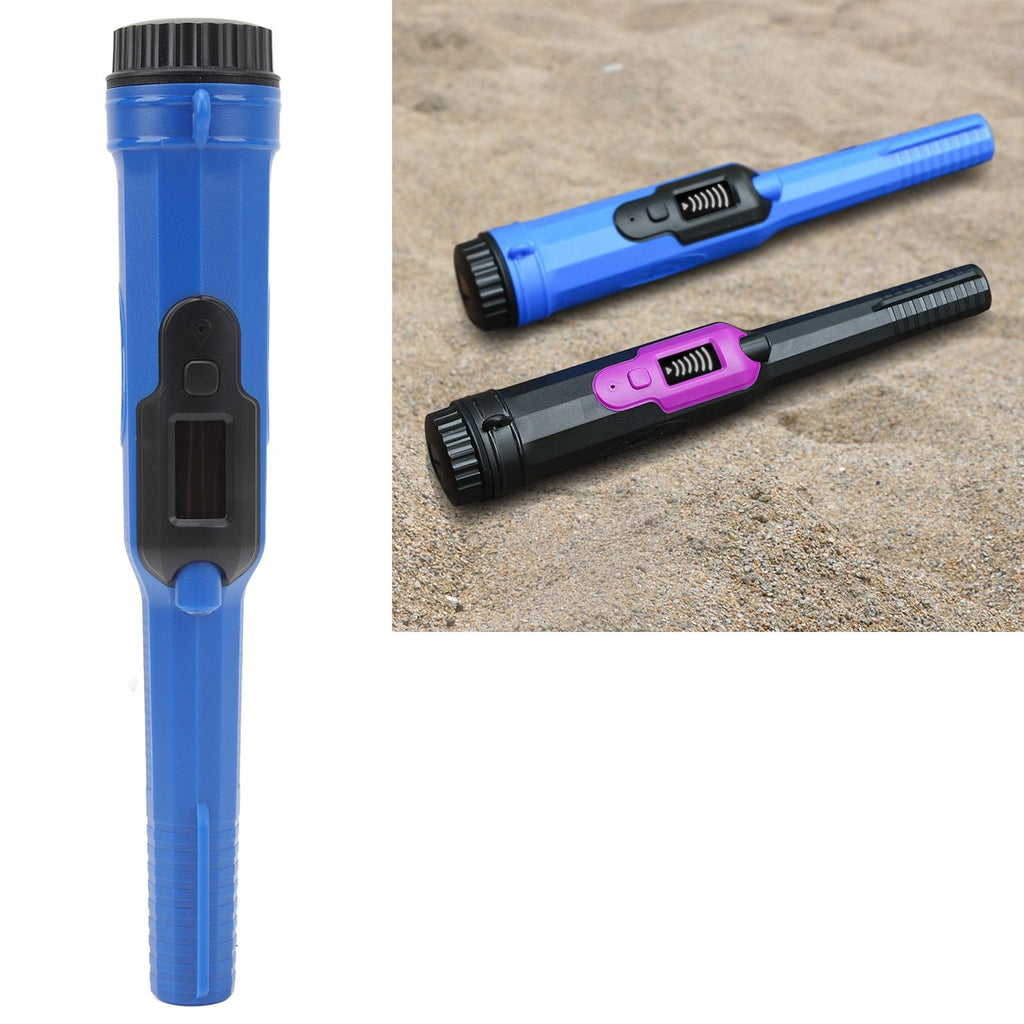 Metal Detector Outdoor Treasure Hunting Expedition Detector Bar Waterproof High Sensitivity Positioning Pointer Blue and Black