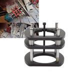 Trimming Machine Router Lift Table Base Aluminum Alloy Router Lift System with 4 Jaw Clamping Black