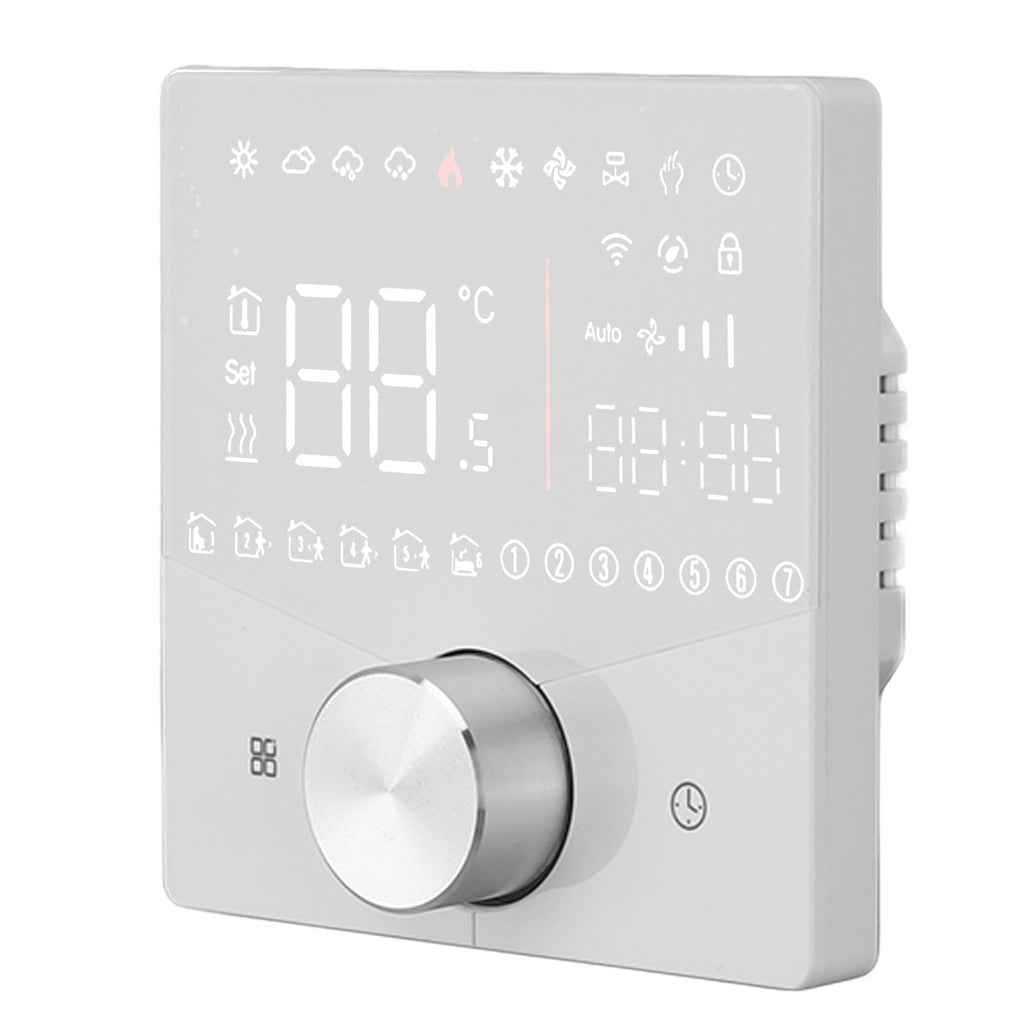 Smart Digital Thermostat LCD Color Display Precise Control Intelligent Temperature Controller White