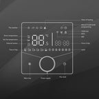 Smart Digital Thermostat LCD Color Display Precise Control Intelligent Temperature Controller White