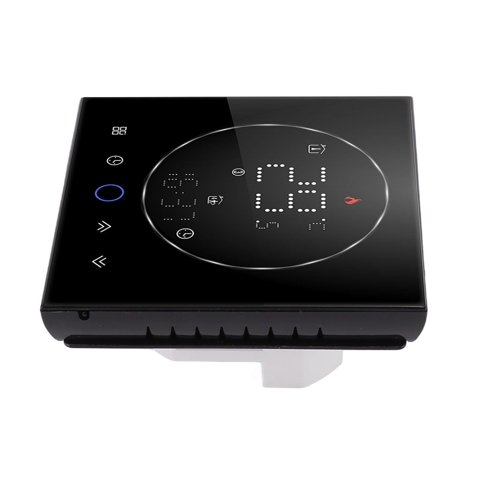 Wireless Smart Thermostat for Home Accurate Programmable Thermostat Wall Mounted Boiler Thermostat AC95‑240V Square Black