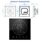 Wireless Smart Thermostat for Home Accurate Programmable Thermostat Wall Mounted Boiler Thermostat AC95‑240V Square Black