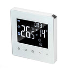 Digital Thermostat Screen Programmable Home Thermostat with 3 Meter Sensor Line for Electric Floor Heating Home Hotel Office AC90‑240V White Without WiFi