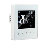 Digital Thermostat Screen Programmable Home Thermostat with 3 Meter Sensor Line for Electric Floor Heating Home Hotel Office AC90‑240V White Without WiFi
