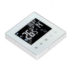 Digital Thermostat Screen Programmable Home Thermostat with 3 Meter Sensor Line for Electric Floor Heating Home Hotel Office AC90‑240V White Without WiFi