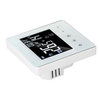 Digital Thermostat Screen Programmable Home Thermostat with 3 Meter Sensor Line for Electric Floor Heating Home Hotel Office AC90‑240V White Without WiFi