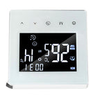 Digital Thermostat Screen Programmable Home Thermostat with 3 Meter Sensor Line for Electric Floor Heating Home Hotel Office AC90‑240V White Without WiFi