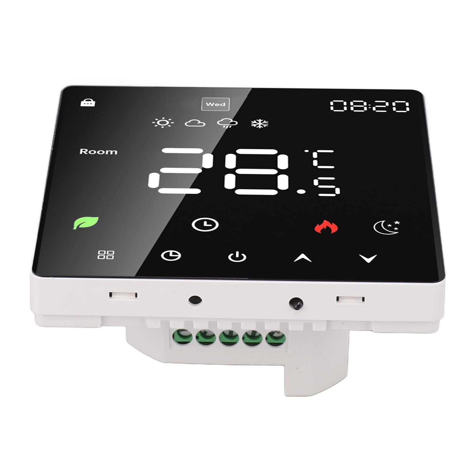 3A Digital Thermostat with LCD Display Smart Programmable Thermostat with Touchscreen Hydronic Boiler Thermostat AC 90V‑240V WiFi