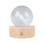 6cm 3D Crystal Ball Luminous Clear Sculpture Round Astronomy Ball Miniature Sculpture Ball Night Light Solar System Crystal Ball