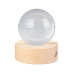 6cm 3D Crystal Ball Luminous Clear Sculpture Round Astronomy Ball Miniature Sculpture Ball Night Light Moon Crystal Ball