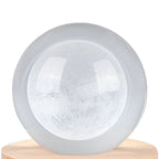 6cm 3D Crystal Ball Luminous Clear Sculpture Round Astronomy Ball Miniature Sculpture Ball Night Light Moon Crystal Ball
