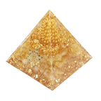 Orgonite Pyramid 6cm Energy Generator Crystal Wire Handmade Pyramid Decor for Positive Energy Wealth Success