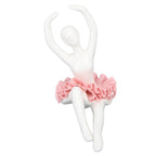 Ballet Dancer Statue Pink Ballerina Figure Ceramic Figure Decor for Table Shelf Bedroom Living Room