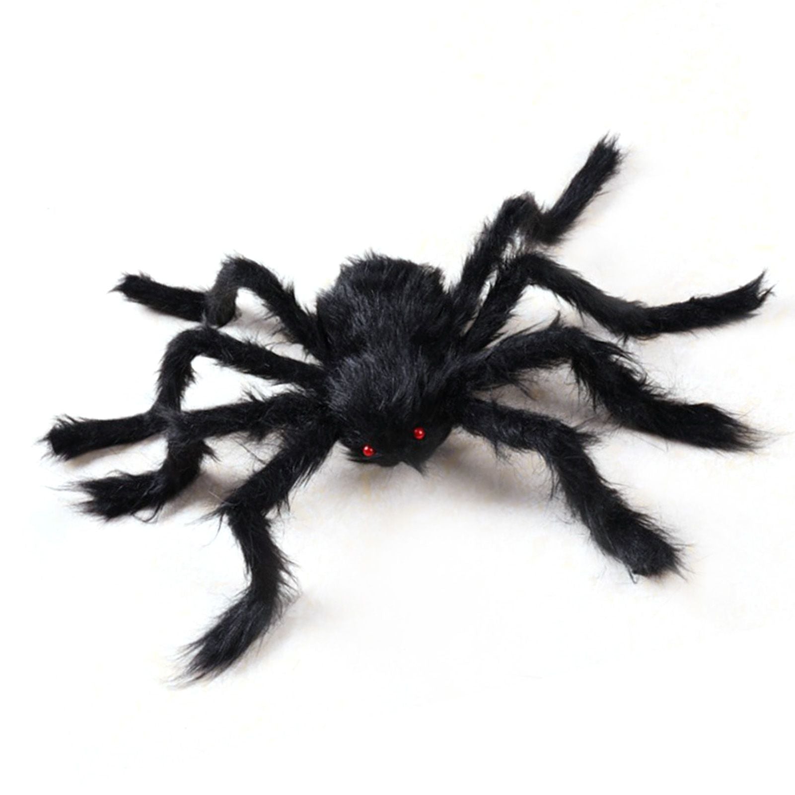 Giant Fake Spider Lifelike Halloween Posable Black Soft Hairy Fake Spiders Scary Decorations for Yard Home 125cm