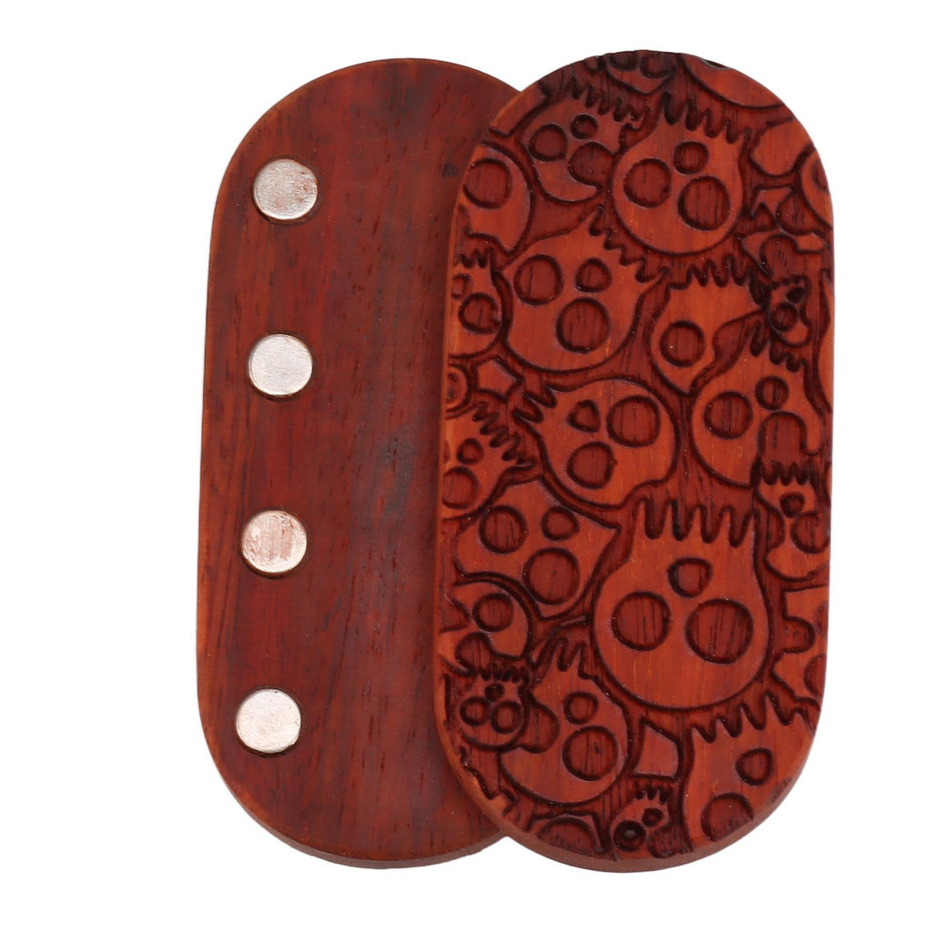 Magnet Finger Stress Relief Slider Wood Finger Stress Relief Toy Wooden Decompression Toy Multi Skeleton Head