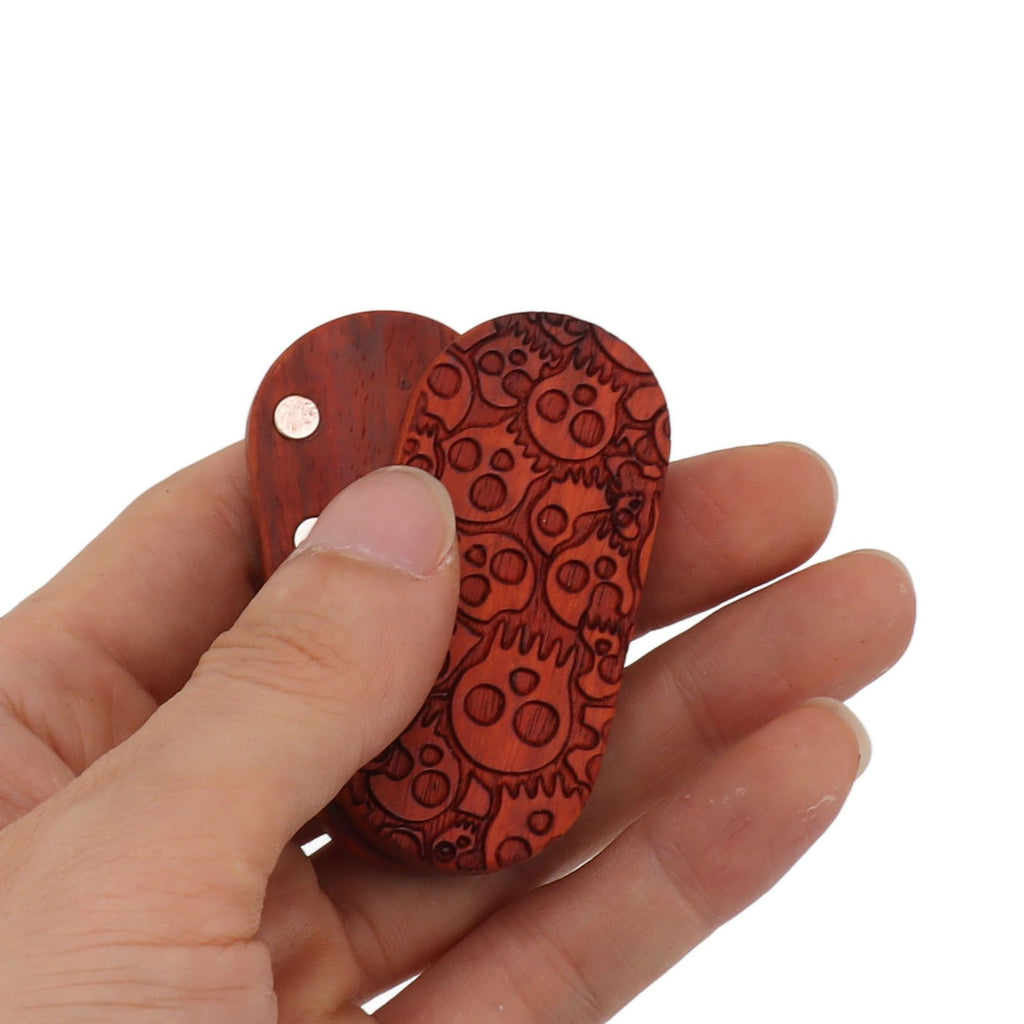Magnet Finger Stress Relief Slider Wood Finger Stress Relief Toy Wooden Decompression Toy Multi Skeleton Head
