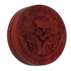 Magnetic Push Slider Stress Relief Handmade Rosewood Crafted Rotating Fidget Toys for ADHD Skull