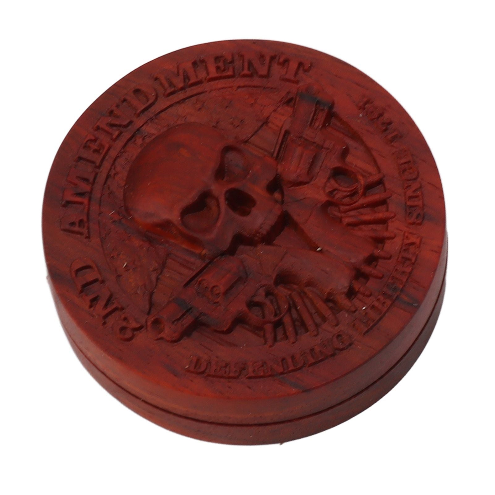 Magnetic Push Slider Stress Relief Handmade Rosewood Crafted Rotating Fidget Toys for ADHD Skull