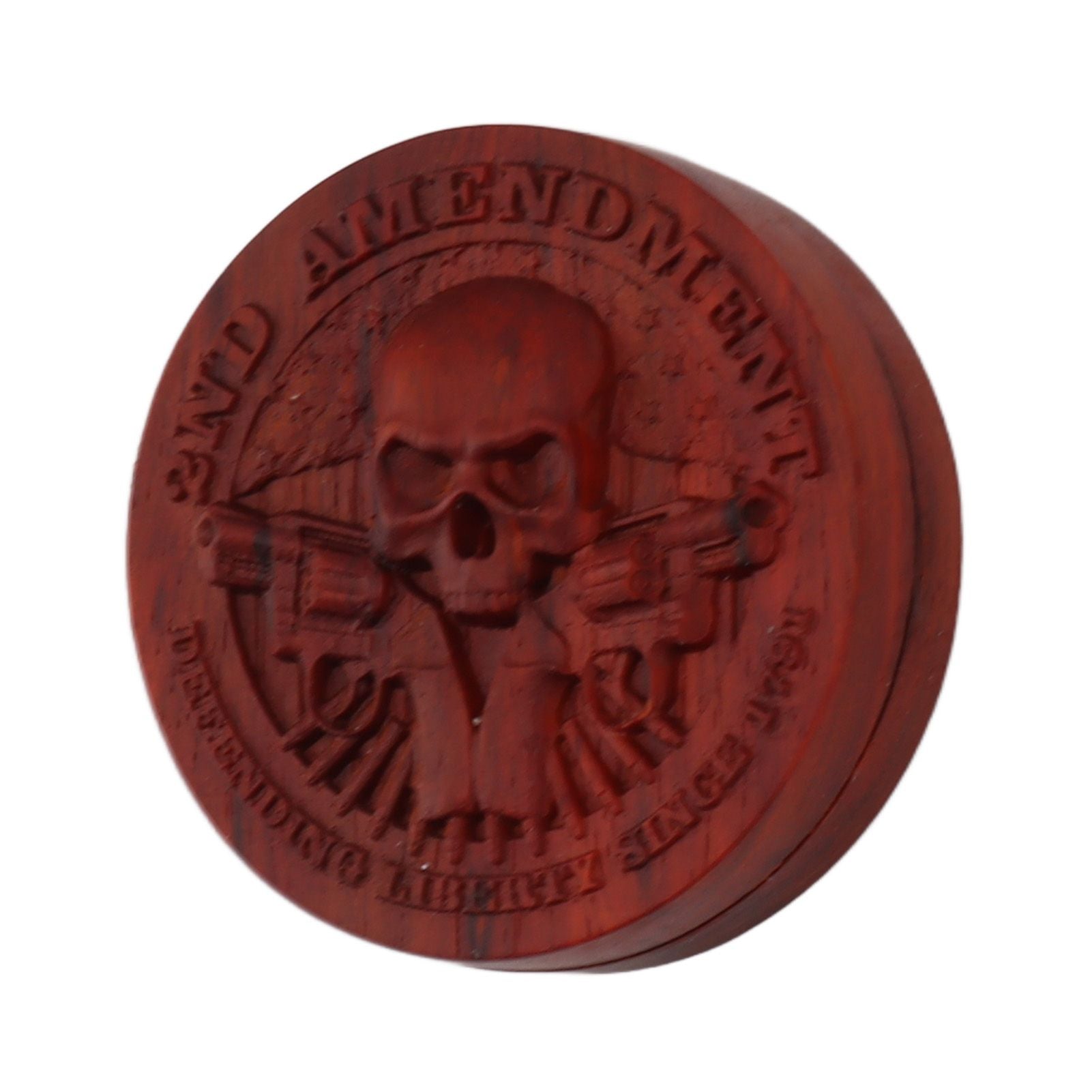 Magnetic Push Slider Stress Relief Handmade Rosewood Crafted Rotating Fidget Toys for ADHD Skull