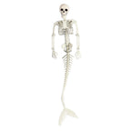 Life Size Skeleton Mermaid Halloween Outdoor Decorations Movable Posable Joints Realistic Full Body Skeleton Mermaid Props