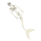 Life Size Skeleton Mermaid Halloween Outdoor Decorations Movable Posable Joints Realistic Full Body Skeleton Mermaid Props