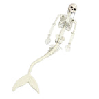 Life Size Skeleton Mermaid Halloween Outdoor Decorations Movable Posable Joints Realistic Full Body Skeleton Mermaid Props