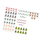 240 PCS Christmas Glass Cup Card Easy To Use Cute Pattern Xmas Party Wine Glass Decoration Card for Christmas