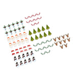 240 PCS Christmas Glass Cup Card Easy To Use Cute Pattern Xmas Party Wine Glass Decoration Card for Christmas