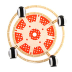 Round Rolling Low Stool Comfortable Universal Wheel Movable Mini Stool High Weight Capacity for Home Orange